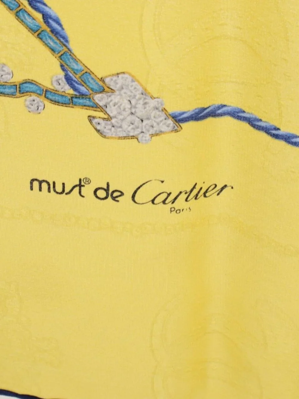 Cartier Scarf Silk Scarves Yellow